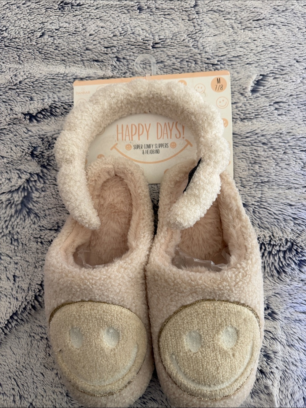 Plush Ladies Slippers in Cream (7/8)